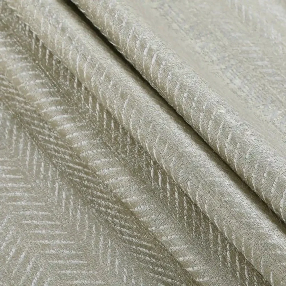 TWOPAGES Herringbone Drape Pleated Curtains (2) 52Wx90